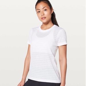 Lululemon Breeze By Short Sleeve Squad Stripe Shirt